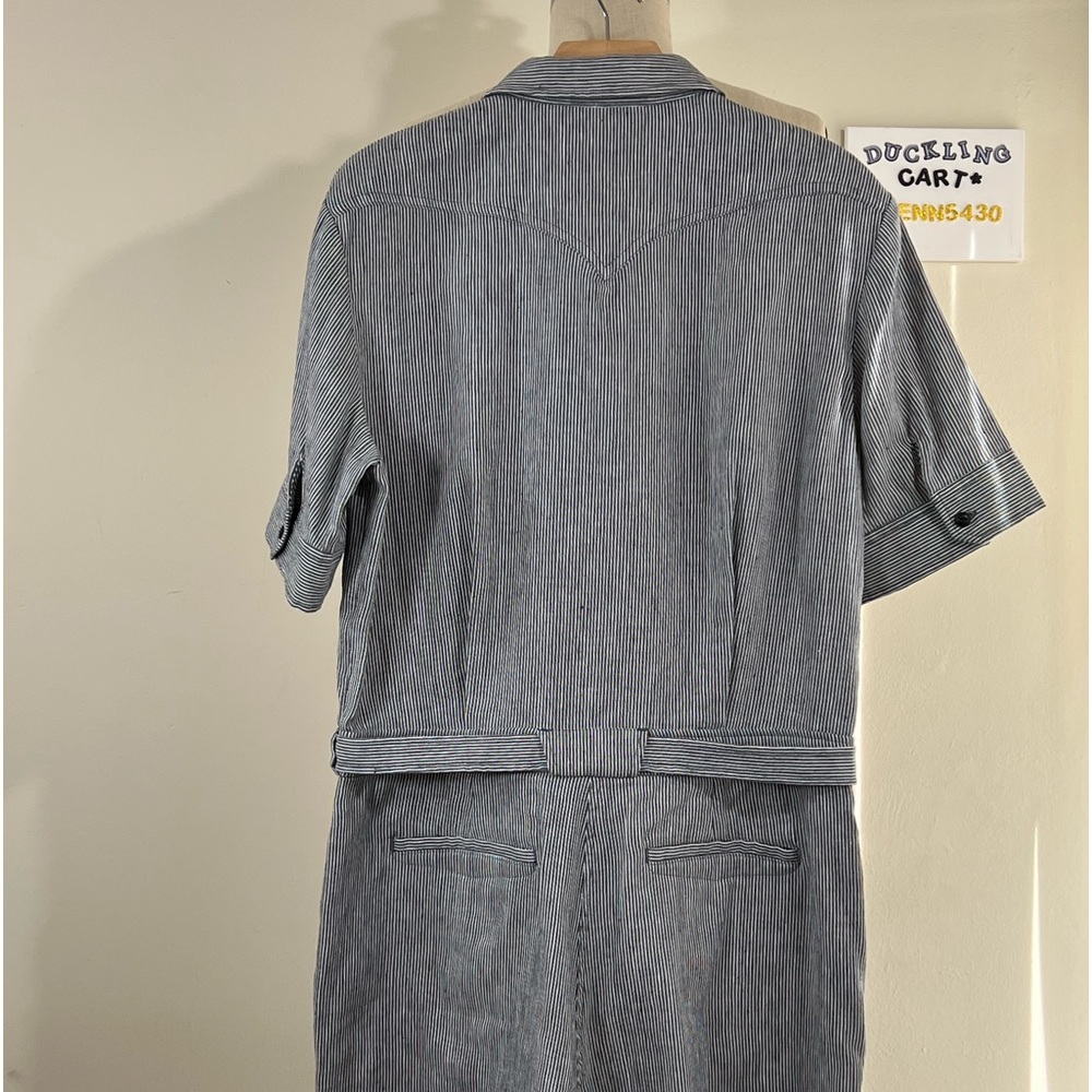 NWT🥼rag & bone Navy Stripe Surplus Romper SZ-10 - Picture 3 of 15